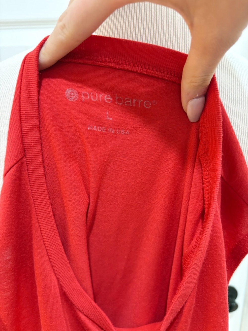 Pure Barre Classic Red LOVE Tank Top Size Large - Picture 5 of 5